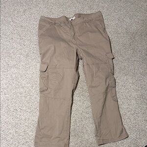 Women’s Khaki Cargo Pants with Side Pockets
